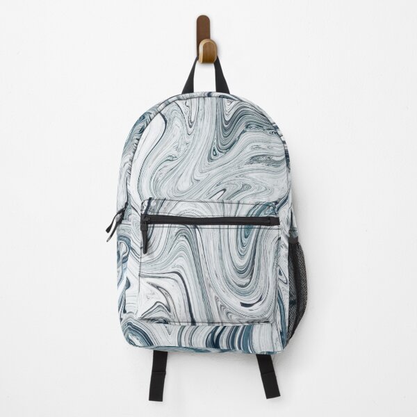 Artikelvorschau, White Abstract Marble with Blue Color Accent entworfen und verkauft von Flydea.