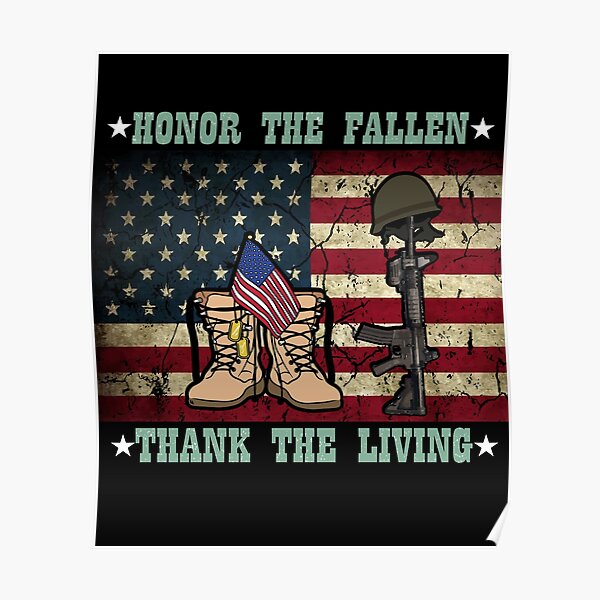 Honor The Fallen Thank The Living Memorial Day-Veterans Day,Digital