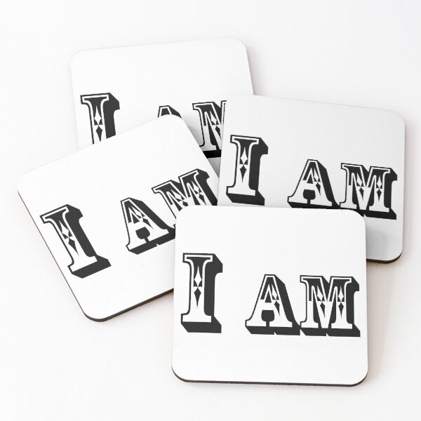 Item preview, The inscription "I am" is black on a transparent background designed and sold by Murza.