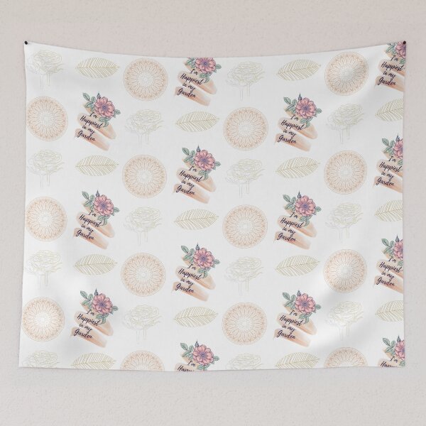 Item preview, Im Happiest in my Garden -Cute Pastel Floral Collection designed and sold by WildBerryArt.