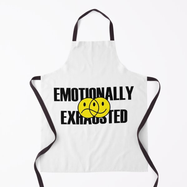 Item preview, EMOTIONALLY EXHAUSTED - Anxiety Feelings Stickers, T-Shirt, Hoodie, Smiley - Black designed and sold by 3-FIGURES.