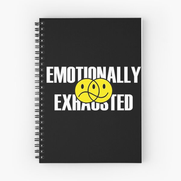 Item preview, EMOTIONALLY EXHAUSTED - Anxiety Feelings Stickers, T-Shirt, Hoodie, Smiley - White designed and sold by 3-FIGURES.