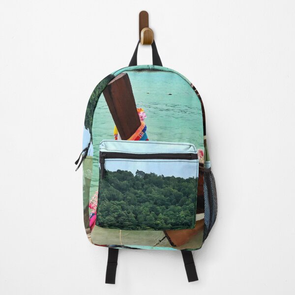 Item preview, Anchored boat at a blue beach  designed and sold by TumblesMumbles.