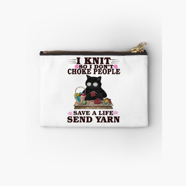 Item preview, official black cat i knit so i don t choke people save a life   designed and sold by CARDWELL-COWEL.