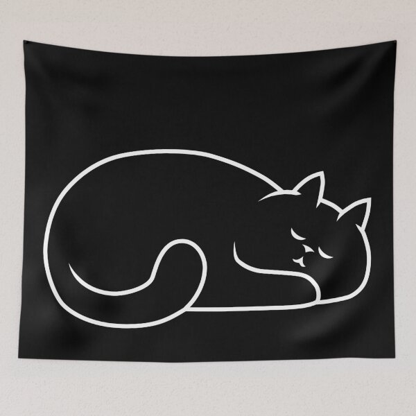 Item preview, White napping cat. designed and sold by TheNapCat.