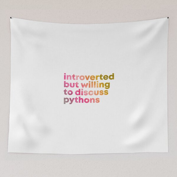 Item preview, Introverted but willing to discuss Pythons in Watercolor  | Gift shirt designed and sold by trending-cats.