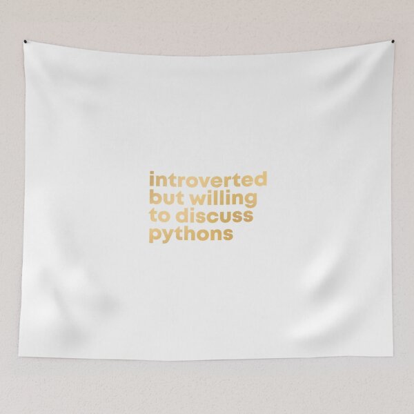 Item preview, Introverted but willing to discuss Pythons in Gold  | Gift shirt designed and sold by trending-cats.
