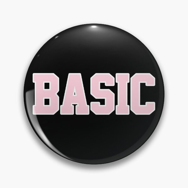 Item preview, BASIC in Millennial Pink Athletic Font designed and sold by Bumblefuzzies.