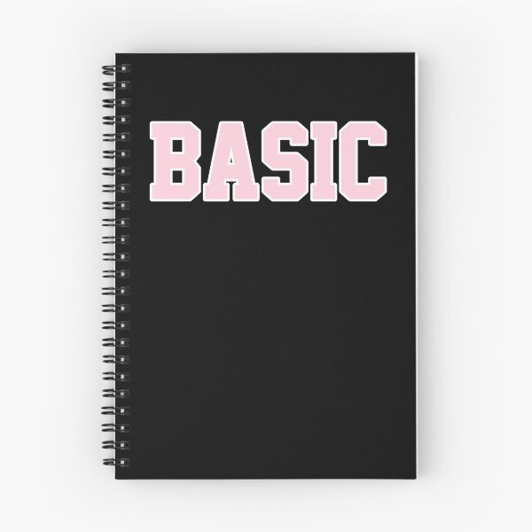 Item preview, BASIC in Millennial Pink Athletic Font designed and sold by Bumblefuzzies.