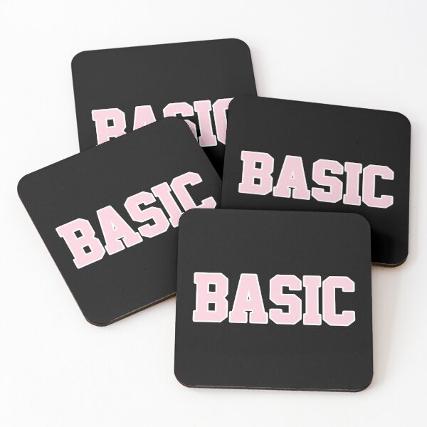 Item preview, BASIC in Millennial Pink Athletic Font designed and sold by Bumblefuzzies.