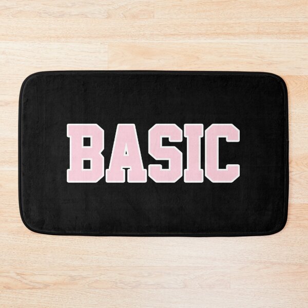 Item preview, BASIC in Millennial Pink Athletic Font designed and sold by Bumblefuzzies.