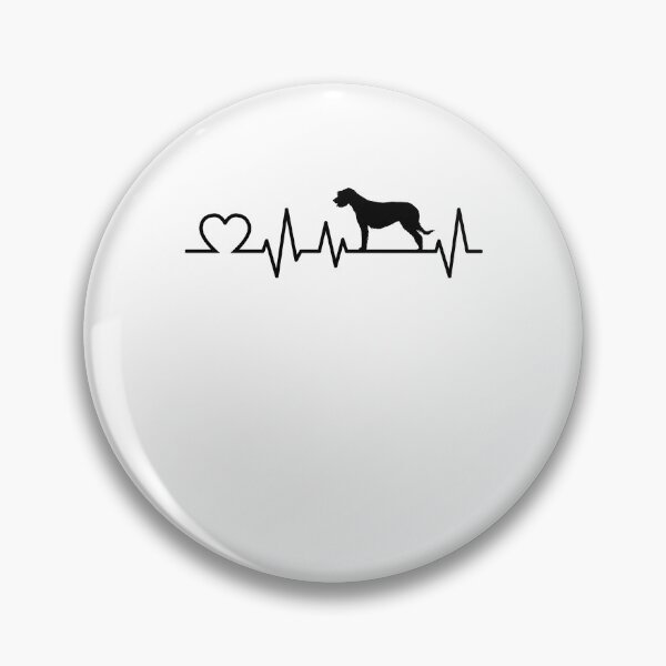 Artikelvorschau, Irischer Wolfshund Herzschlag Windhund Herzfrequenz Geschenk entworfen und verkauft von madgrfx.