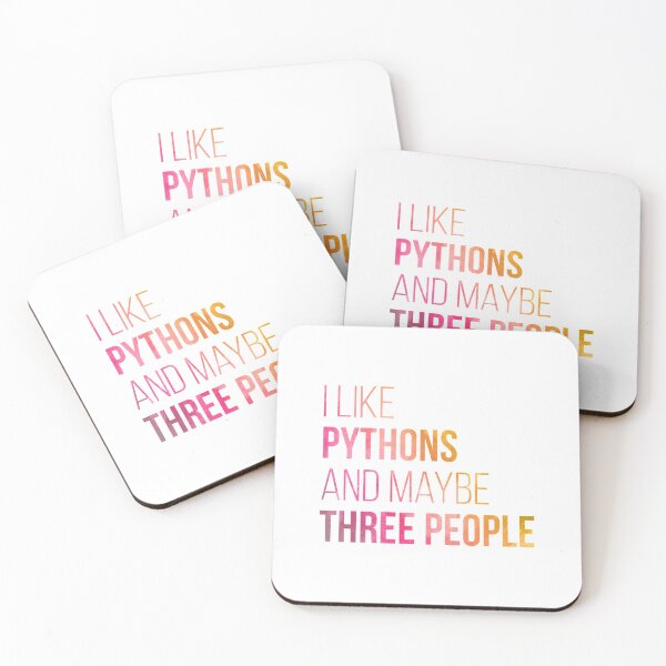 Item preview, I Like Pythons And Maybe Three People in Watercolor  | Gift shirt designed and sold by trending-cats.