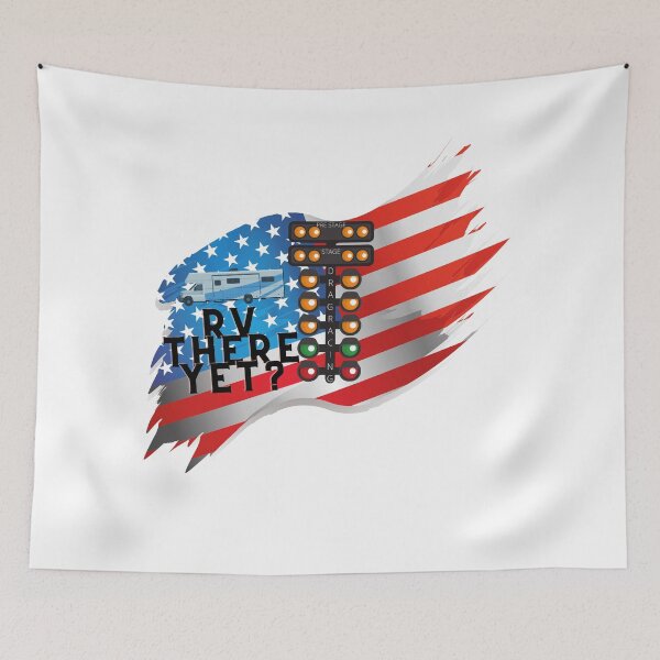 Item preview, RV There Yet? American Flag USA Camper designed and sold by CarantinedChaos.