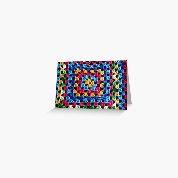 Granny Crochet Throw Greeting Card