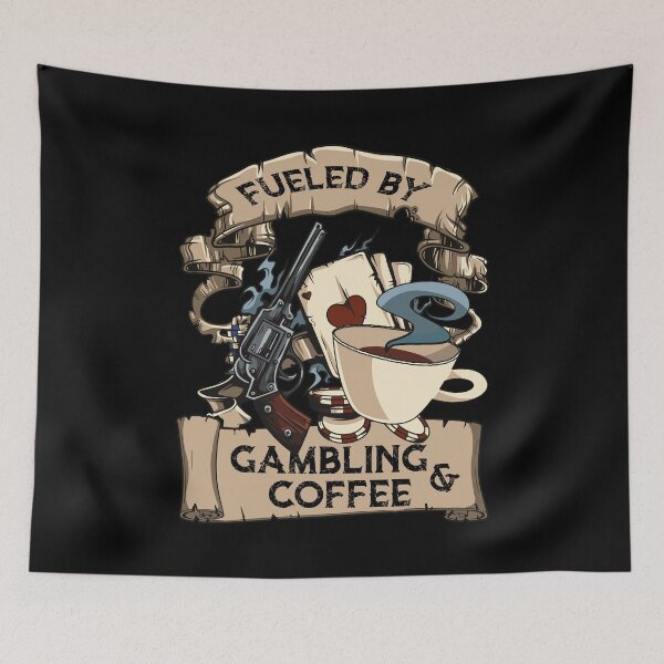 Item preview, Fueled By Gambling And Coffee Gambler Coffee Lover designed and sold by OmmeDesigns.