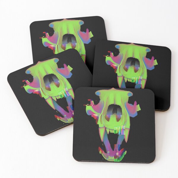 Item preview, Glitchy Neon Skull designed and sold by JurassicGems.
