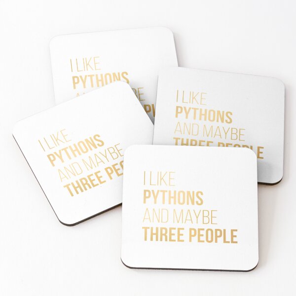 Item preview, I Like Pythons And Maybe Three People in Gold  | Gift shirt designed and sold by trending-cats.