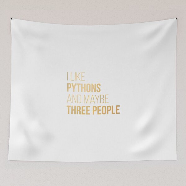 Item preview, I Like Pythons And Maybe Three People in Gold  | Gift shirt designed and sold by trending-cats.