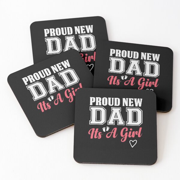 Item preview, Proud New Dad Its a Girl Cute Girl Announcement Gift Heart Illustration / Gift for Husband / Father's Day Gifts designed and sold by Chamssou.