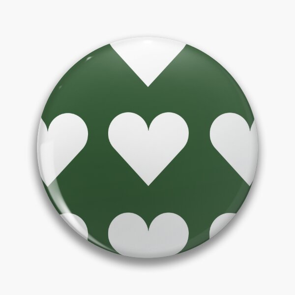 Item preview, Large WHITE & PINE GREEN LOVE HEARTS designed and sold by RachelMacht.