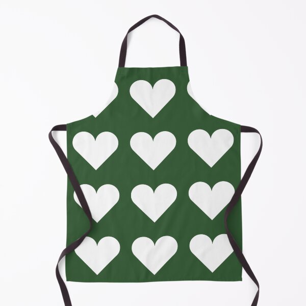 Item preview, Large WHITE & PINE GREEN LOVE HEARTS designed and sold by RachelMacht.