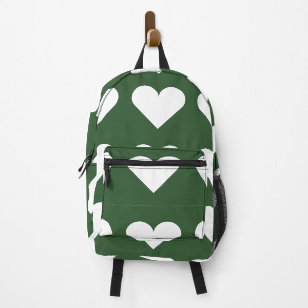 Item preview, Large WHITE & PINE GREEN LOVE HEARTS designed and sold by RachelMacht.