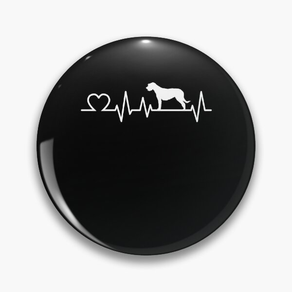 Artikelvorschau, Irischer Wolfshund Herzschlag Windhund Herzfrequenz Geschenk entworfen und verkauft von madgrfx.