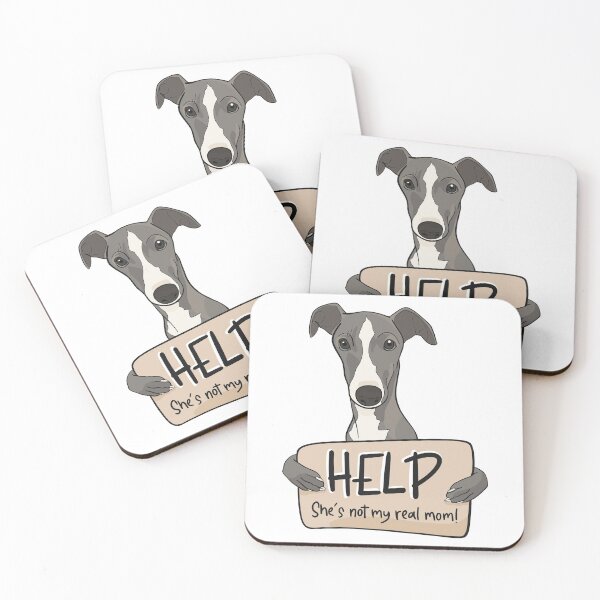 Item preview, Funny dog design for Greyhound moms; Help, she's not my real mom designed and sold by ThisIggyLife.