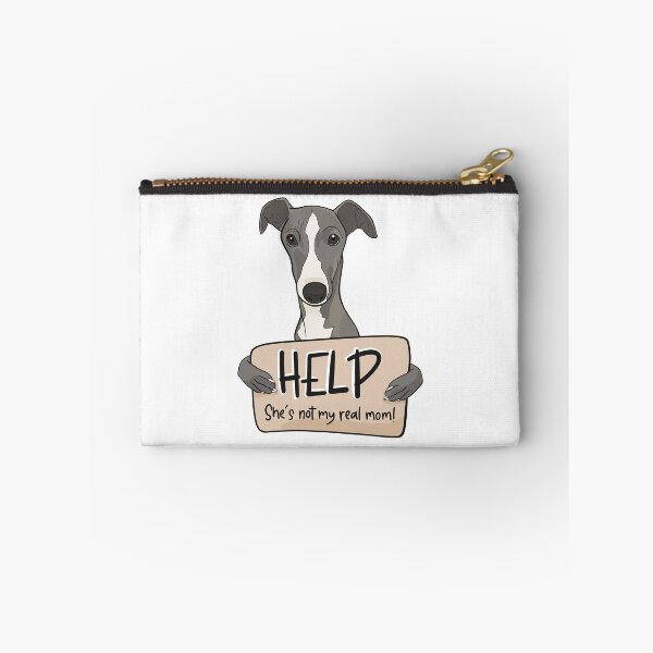 Item preview, Funny dog design for Greyhound moms; Help, she's not my real mom designed and sold by ThisIggyLife.