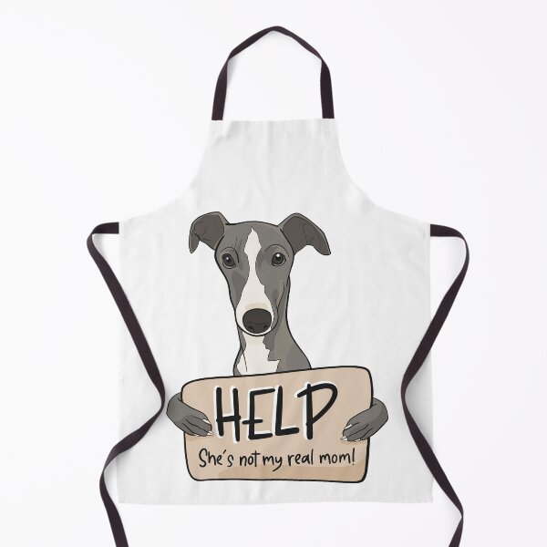 Item preview, Funny dog design for Greyhound moms; Help, she's not my real mom designed and sold by ThisIggyLife.