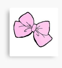 Pink Bow Metal Print