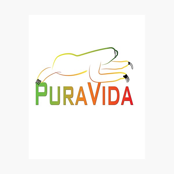 Item preview, Pura Vida Sloth T-Shirt designed and sold by ThinkinClothing.
