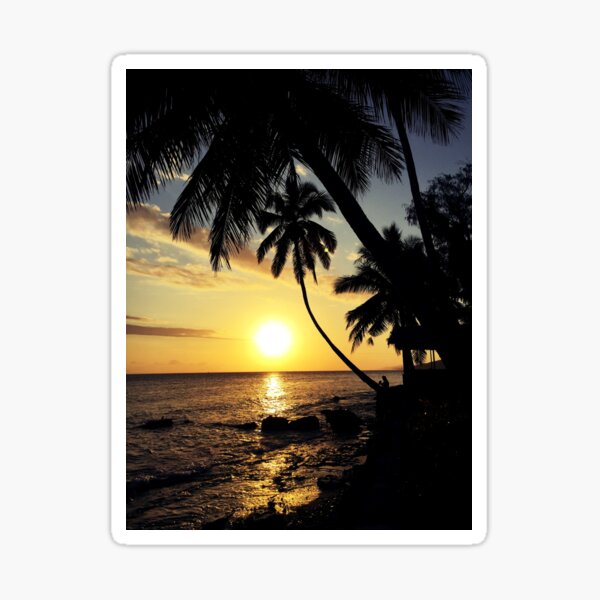 SUNSET PALM TREE Sticker