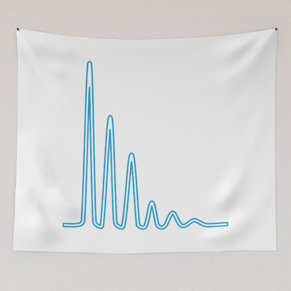 Item preview, Mass Peak Envelope - Blue on Light Background designed and sold by Artsy-Chemist.