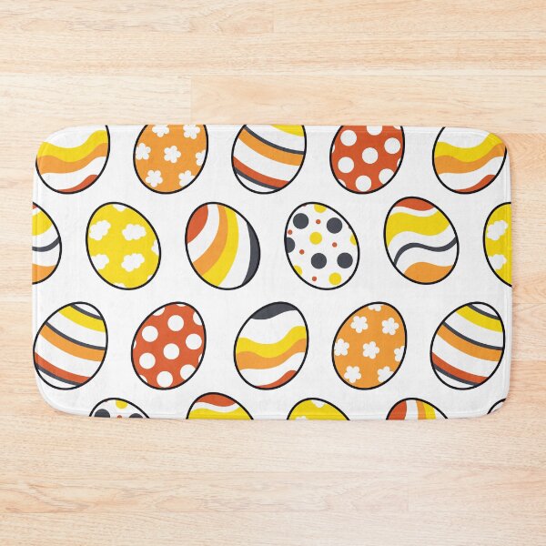 Item preview, Egg Pattern | Yellow Orange Gray | Stripes Clouds Flowers Dots | White designed and sold by Wintre2.