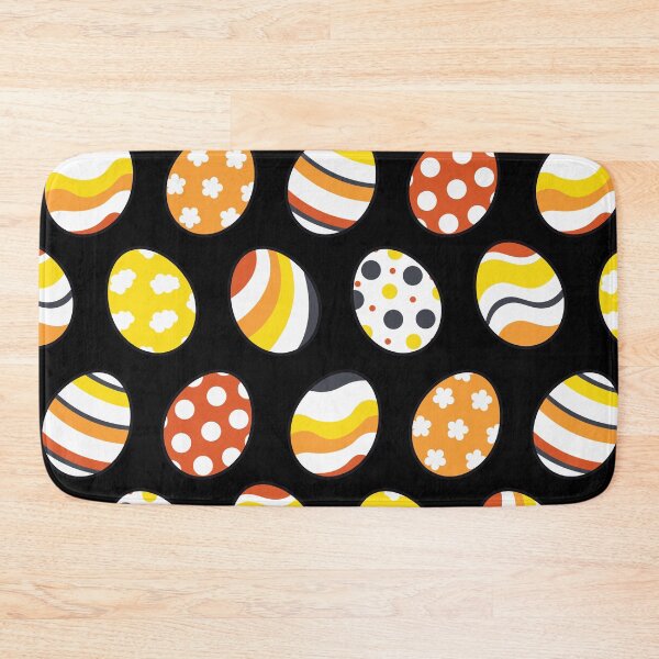 Item preview, Egg Pattern | Yellow Orange Gray | Stripes Clouds Flowers Dots | Black designed and sold by Wintre2.
