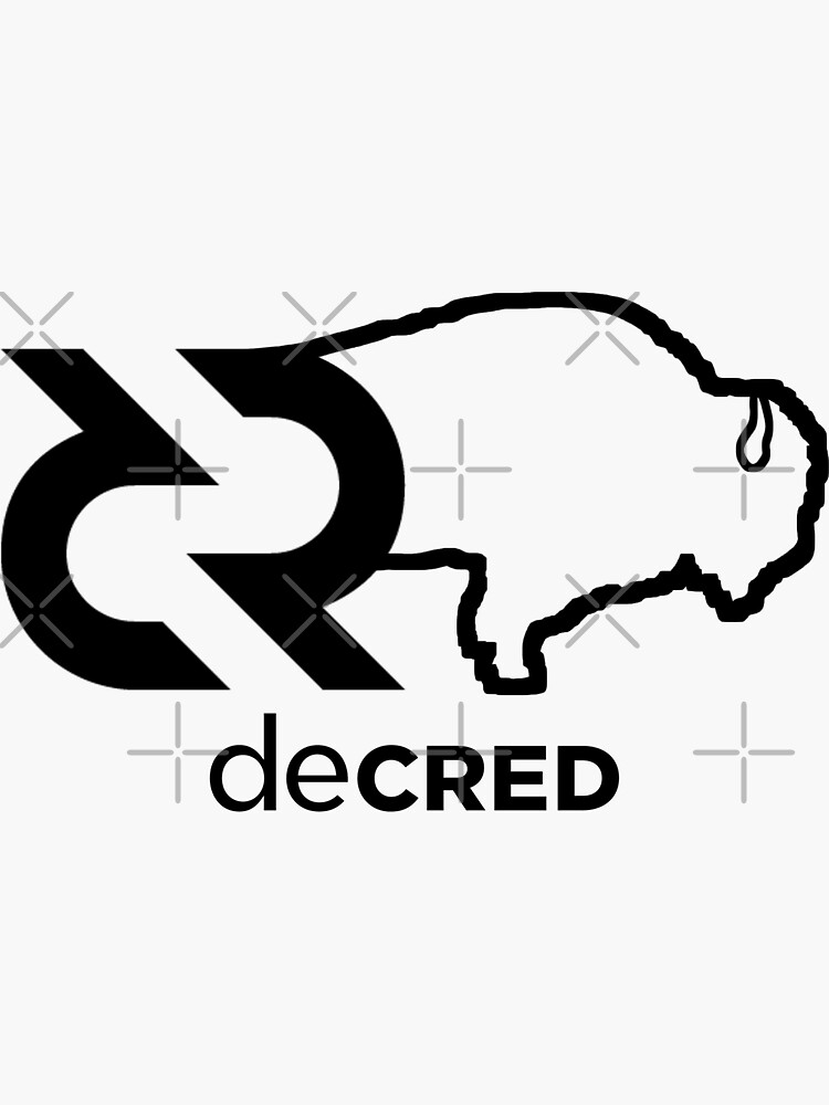 Thumbnail 3 of 3, Sticker, Decred Bison © v2 (Design timestamped by https://timestamp.decred.org/) designed and sold by OfficialCryptos.