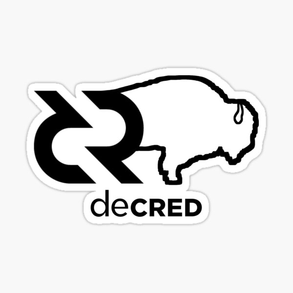Decred Bison © v2 (Design timestamped by https://timestamp.decred.org/) Sticker
