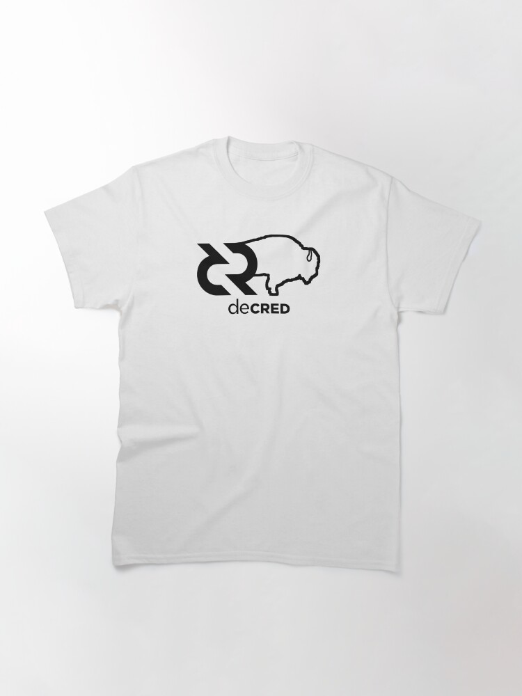 Thumbnail 2 of 7, Classic T-Shirt, Decred Bison © v2 (Design timestamped by https://timestamp.decred.org/) designed and sold by OfficialCryptos.