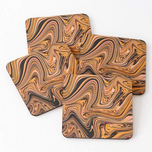 Item preview, Glossy Orange Fluid on Black Color designed and sold by Flydea.