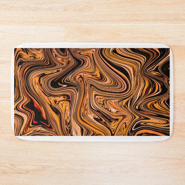 Item preview, Glossy Orange Fluid on Black Color designed and sold by Flydea.