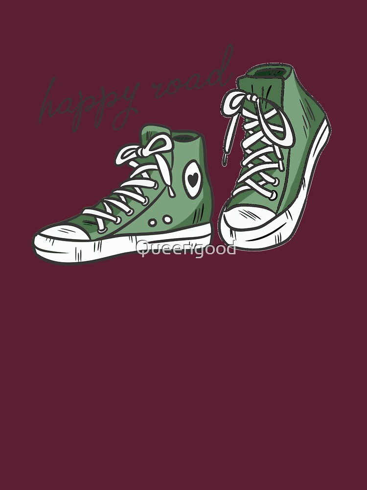 Discover Camiseta Camino Verde Feliz Zapatillas Converse Retro Vintage para Hombre Mujer