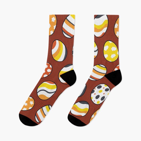 Item preview, Egg Pattern | Yellow Orange Gray | Stripes Clouds Flowers Dots | Maroon designed and sold by Wintre2.