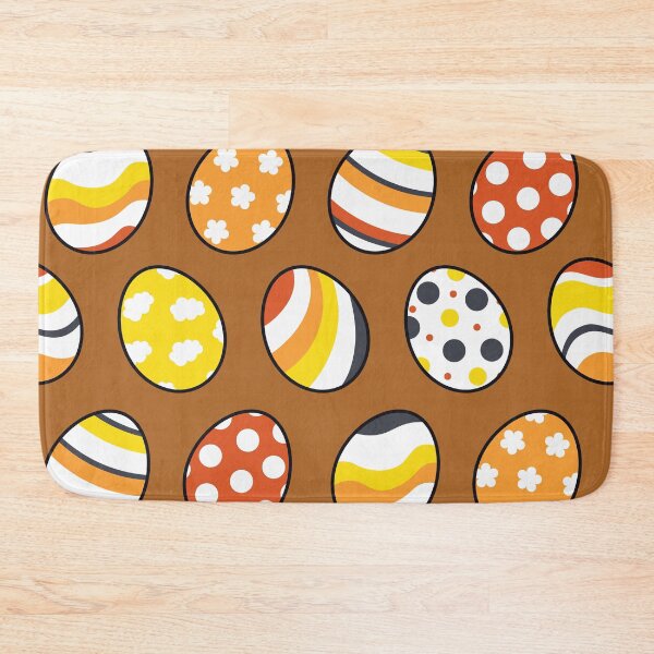 Item preview, Egg Pattern | Yellow Orange Gray | Stripes Clouds Flowers Dots | Brown designed and sold by Wintre2.