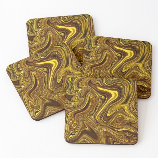 Item preview, Glossy Abstract Marble in Brown Color designed and sold by Flydea.