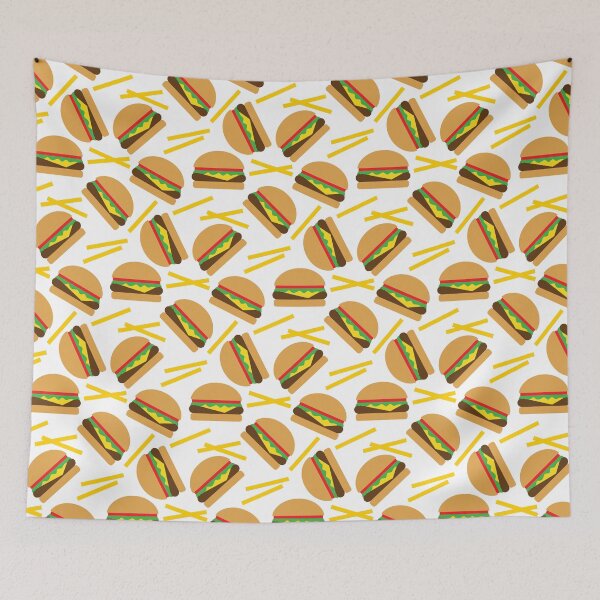 Item preview, Burger and Fries pattern 5 designed and sold by BLMcreations.