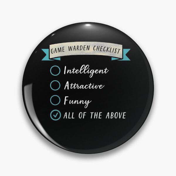Item preview, Game Warden Checklist designed and sold by Teelogic.