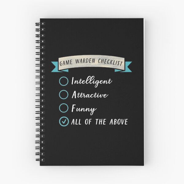 Item preview, Game Warden Checklist designed and sold by Teelogic.