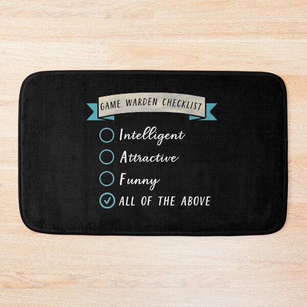Item preview, Game Warden Checklist designed and sold by Teelogic.